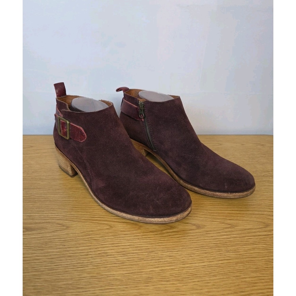 Kork Ease MESA Bootie Suede Ankle Boot US 9 M Zip/Buckle Port Wine Boho Western